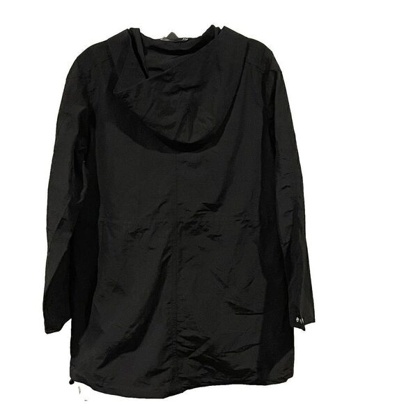 J. Crew Black Perfect Lightweight Rain Utility Jacket Hooded Womens Size XXS - Picture 5 of 16